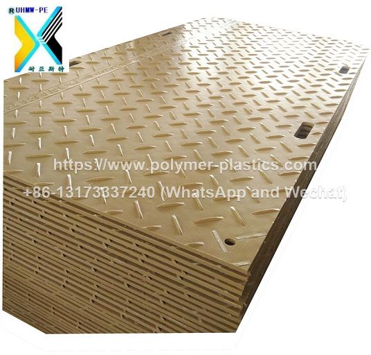 wear resist HDPE 4x8 ft ground heavy duty rubber temporary construction  HDPE plastic road mat Supplier