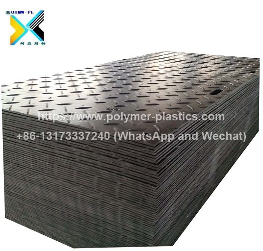 wear resist HDPE 4x8 ft ground heavy duty rubber temporary construction  HDPE plastic road mat Supplier