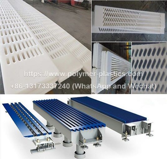 CNC machined uhmwpe dewatering elements suction box cover