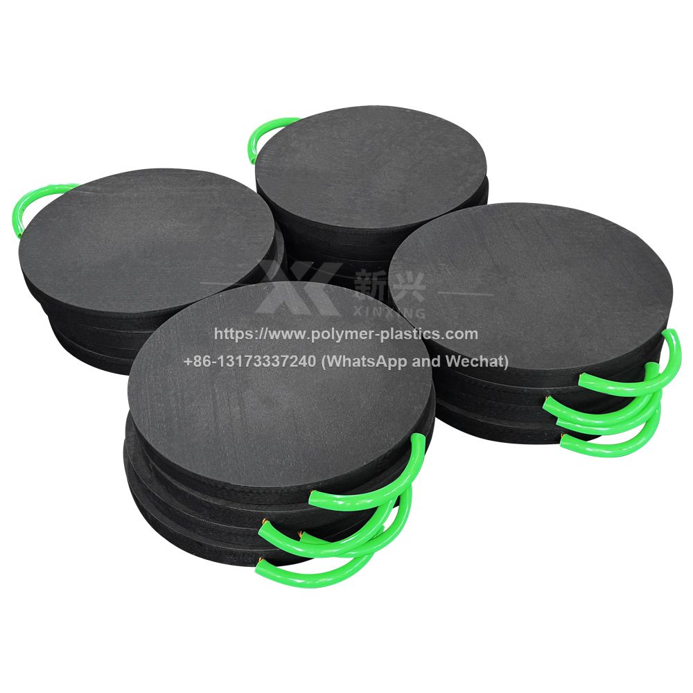 Heavy-Duty UHMWPE Plastic Outrigger Pad for Crane Leg Foot Support Trailer Level Pads