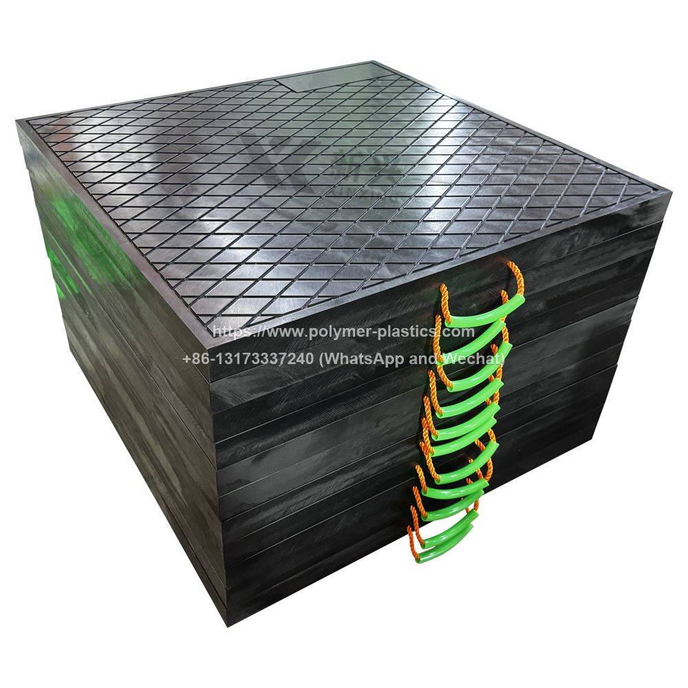 Heavy-Duty UHMWPE Plastic Outrigger Pad for Crane Leg Foot Support Trailer Level Pads